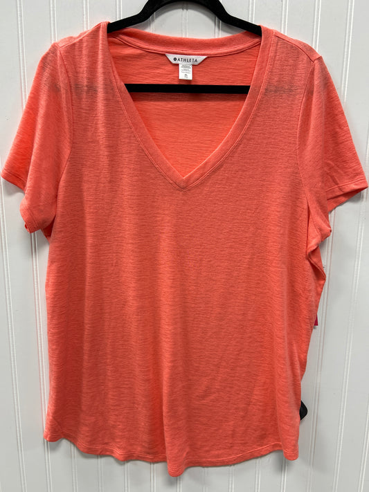 Athletic Top Ss By Athleta In Orange, Size:Xl