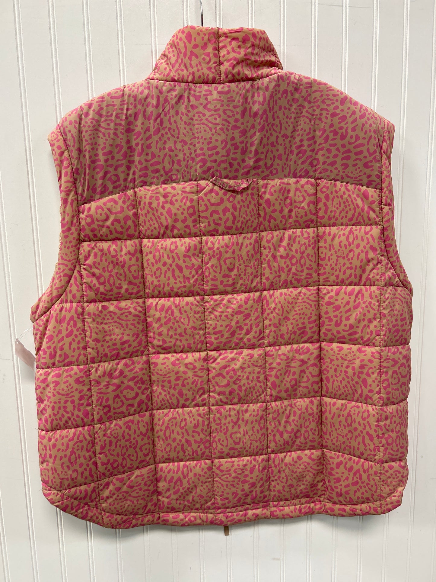 Vest Puffer & Quilted By Joy Lab In Pink & Tan, Size:1X