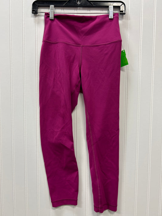 Athletic Leggings Capris By Lululemon In Pink, Size:6