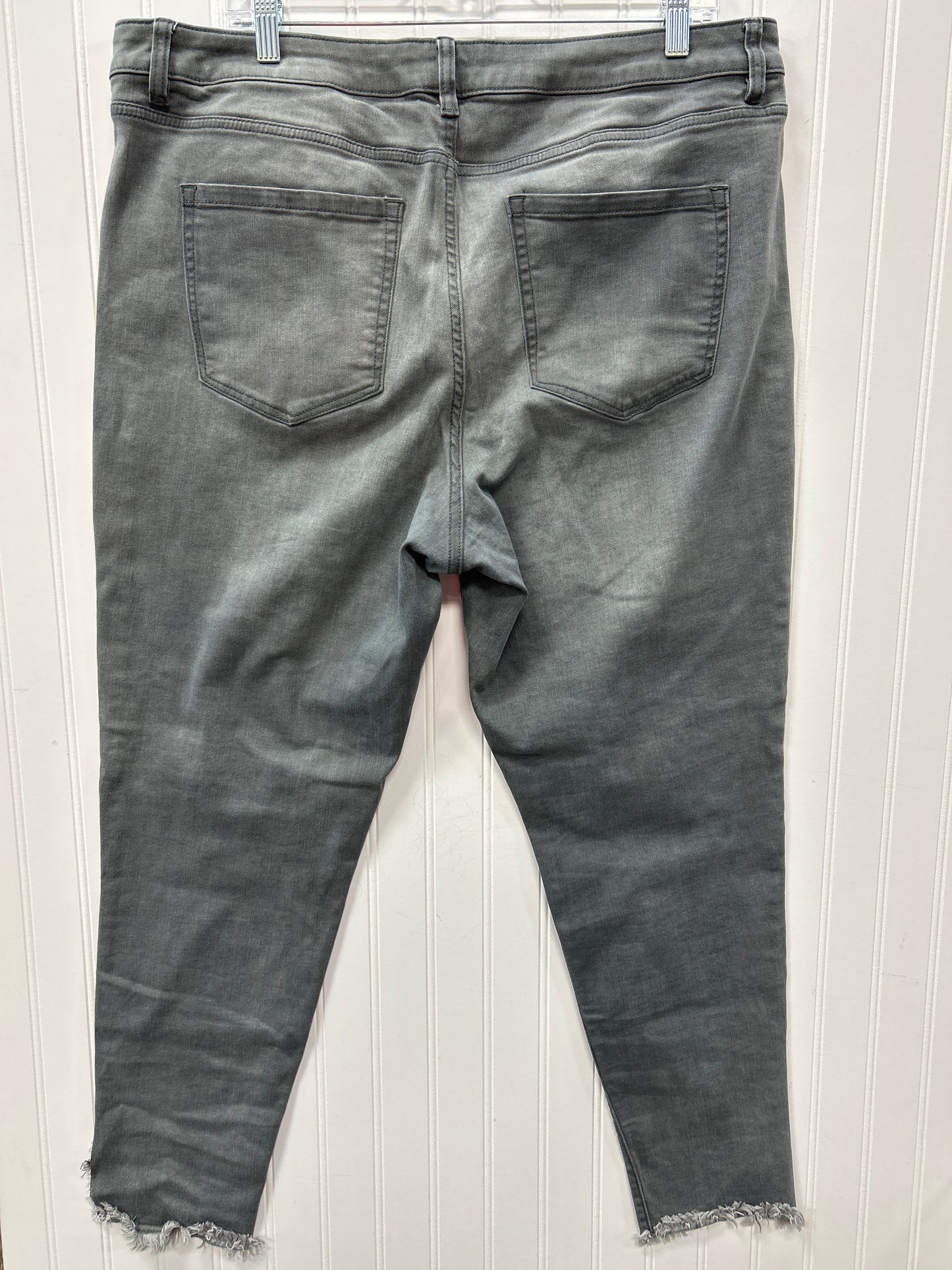 Jeans Skinny By Lane Bryant In Grey Denim, Size:20