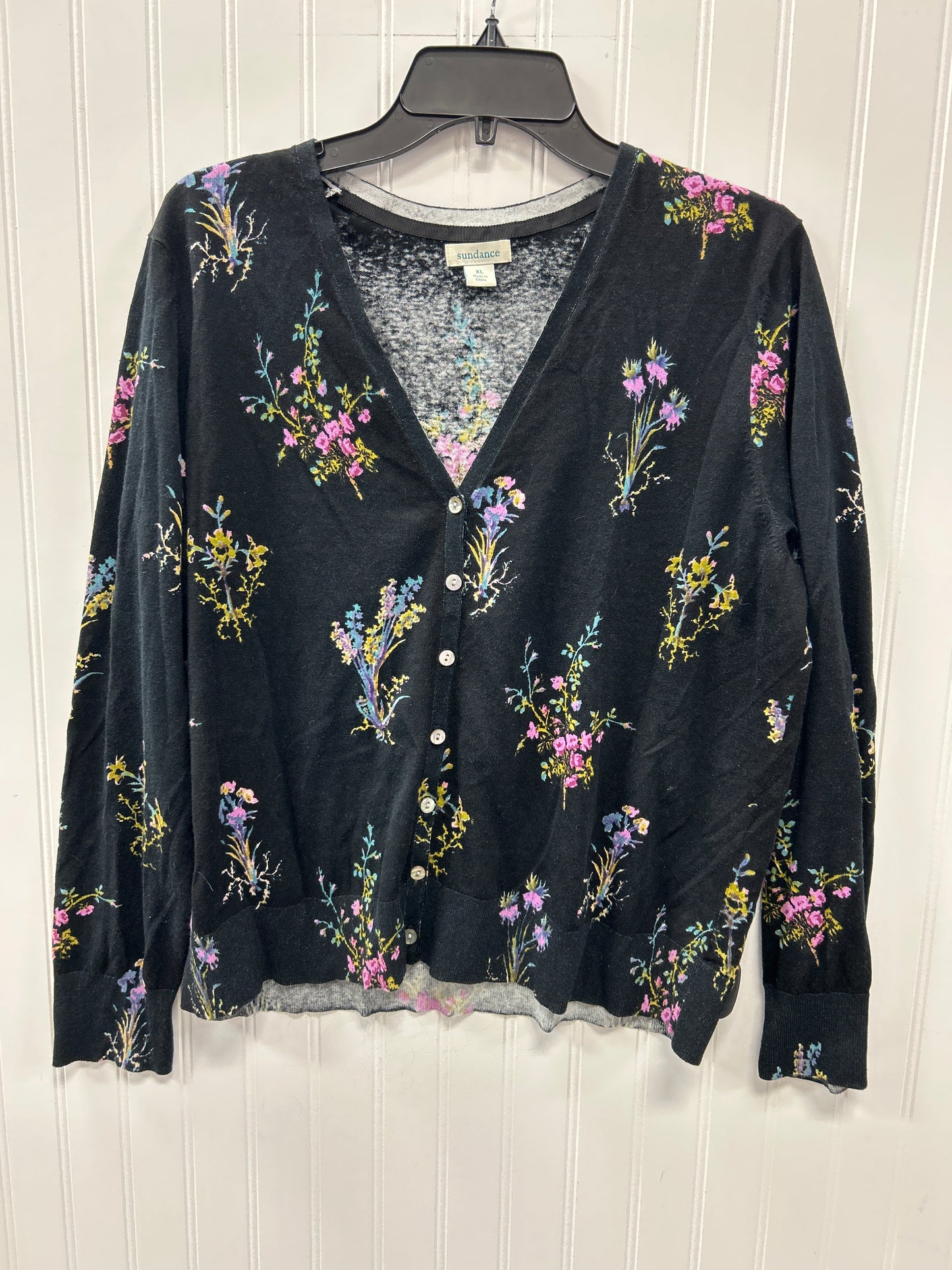 Cardigan By Sundance In Black, Size:Xl