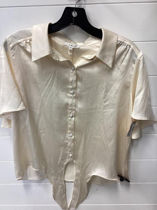 Blouse Ss By Pleione In Cream, Size:L