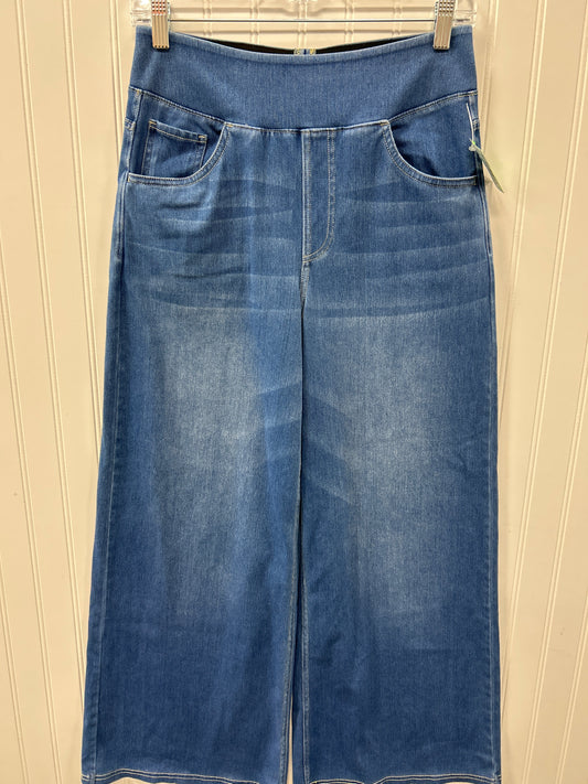 Jeans Wide Leg By Halara In Blue Denim, Size:M