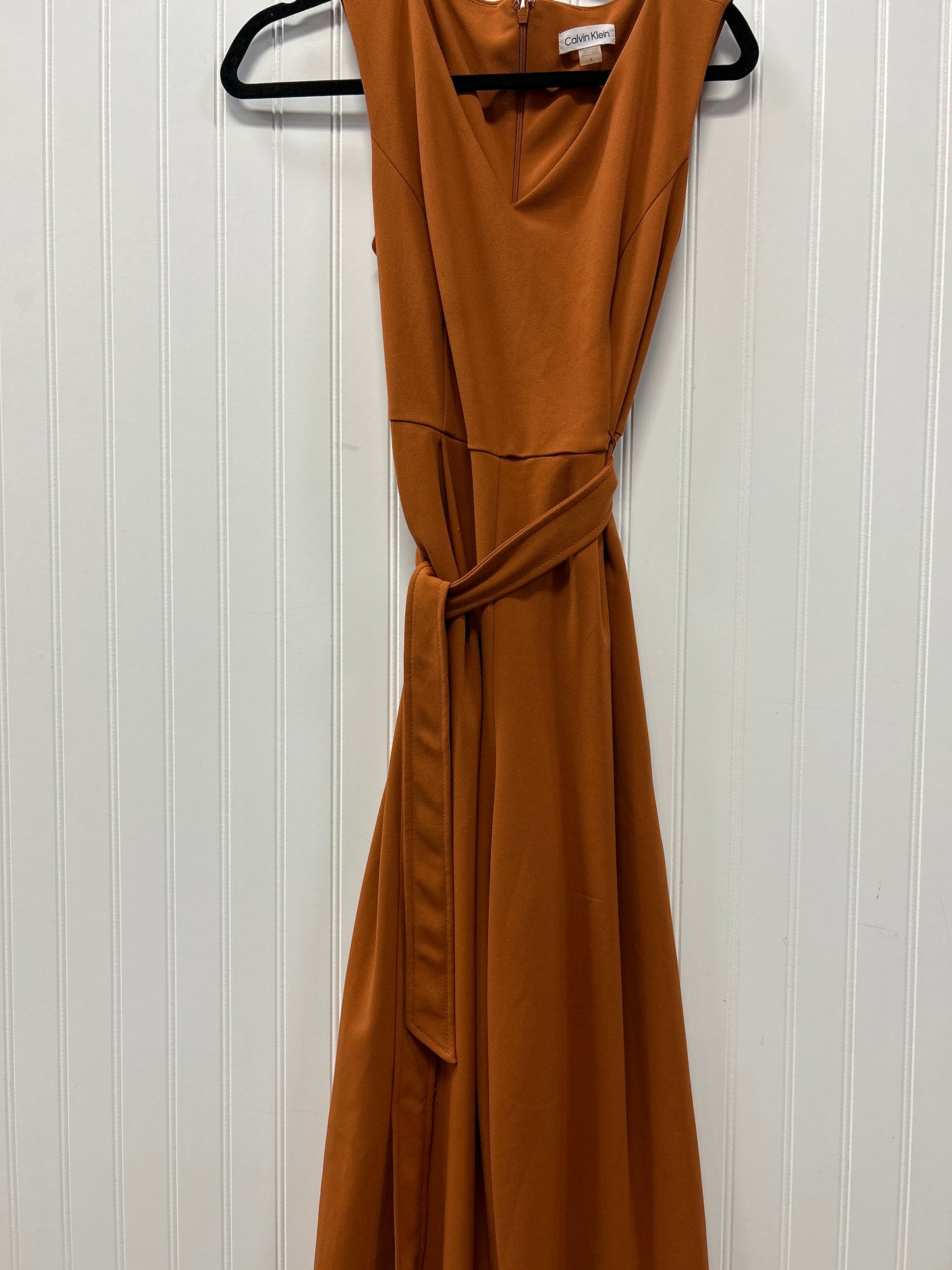Jumpsuit By Calvin Klein In Orange, Size:6
