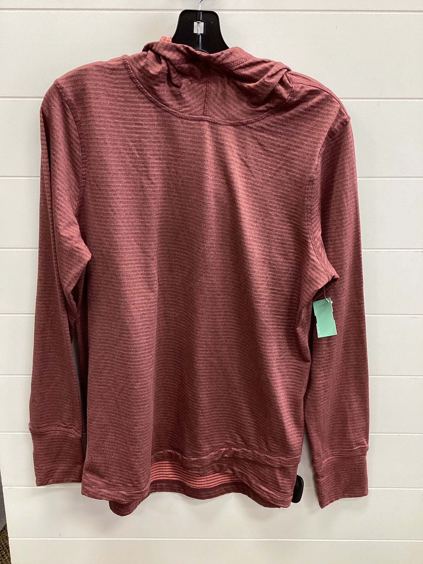 Athletic Top Ls Hoodie By Eddie Bauer In Red, Size:L