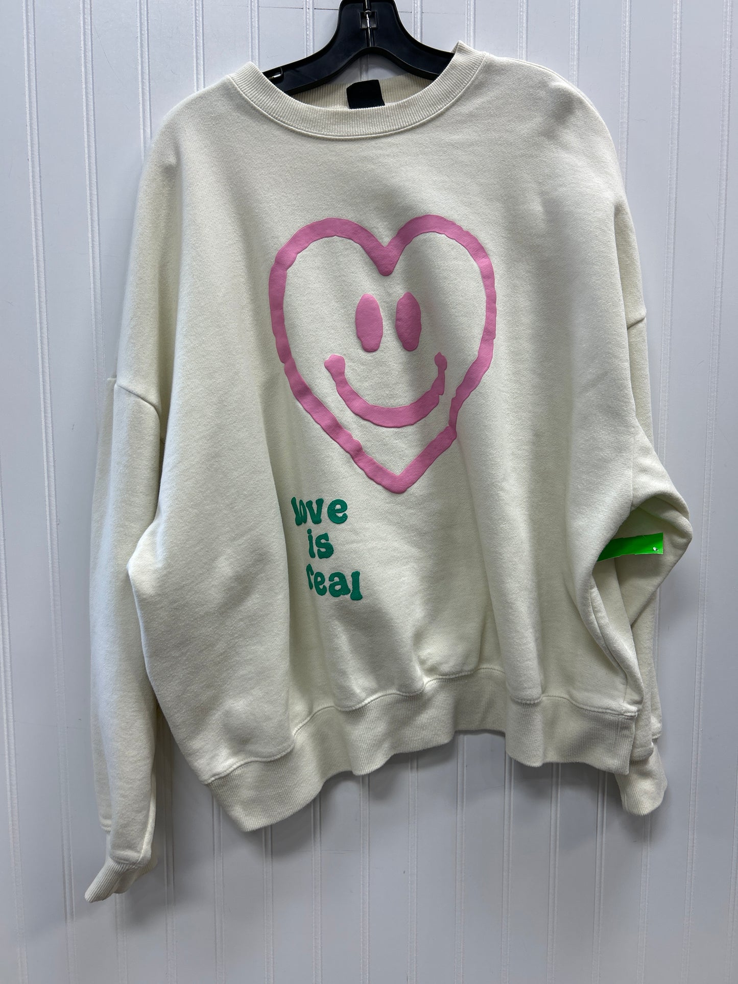 Sweatshirt Crewneck By Pacsun In Cream, Size:Osfm