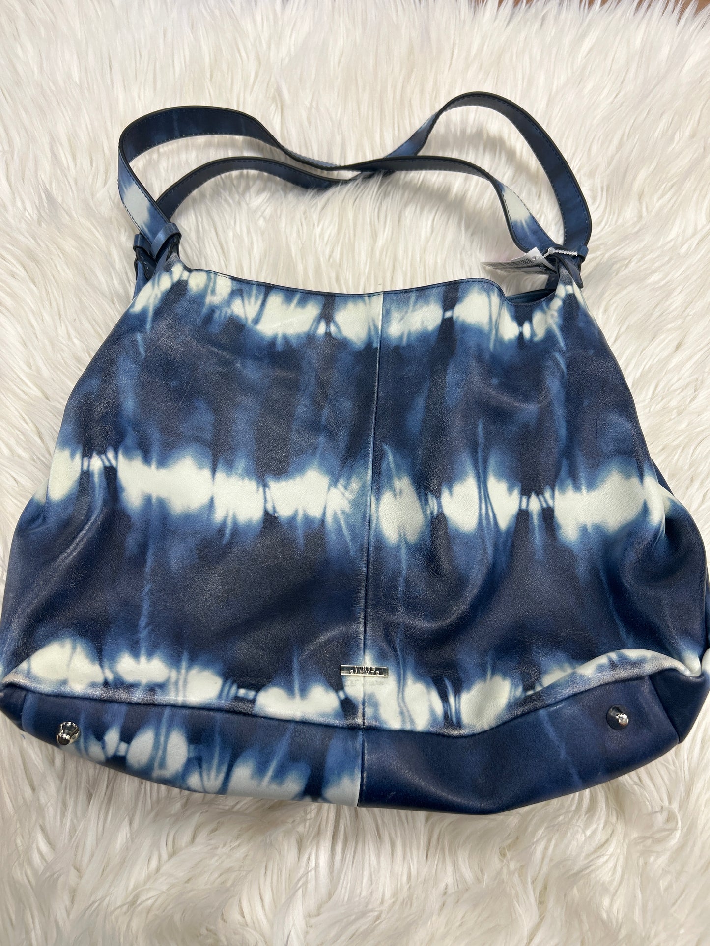 Handbag Leather By Vince Camuto In Blue, Size:Large