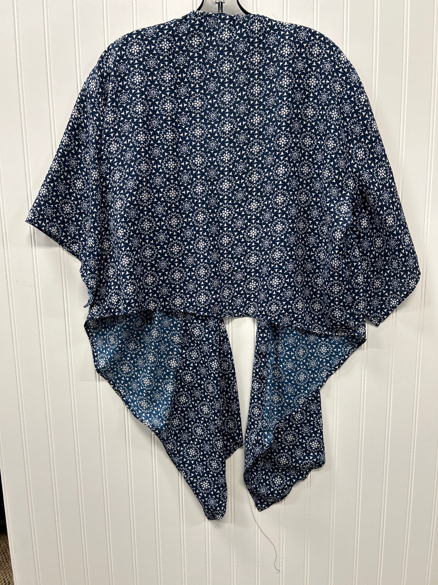 Blouse Ss By Elan In Navy, Size:Osfm