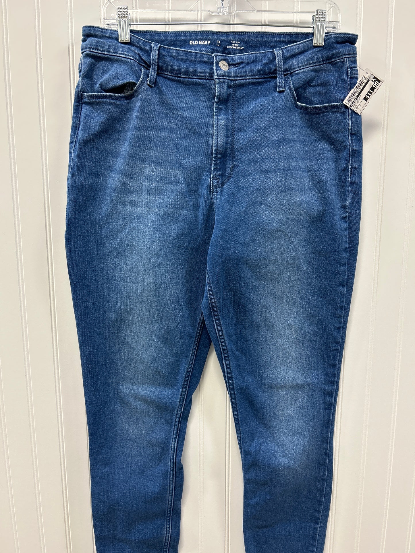 Jeans Skinny By Old Navy In Blue Denim, Size:14