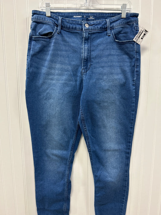 Jeans Skinny By Old Navy In Blue Denim, Size:14