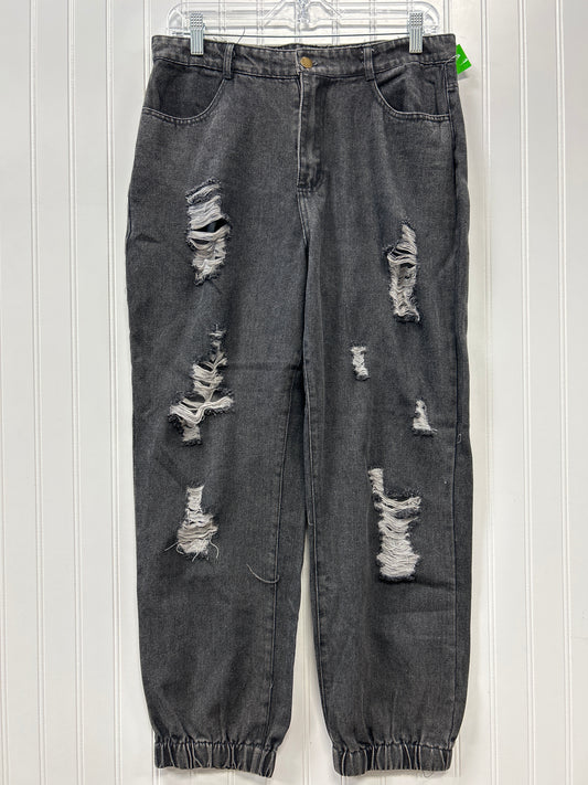 Jeans Straight By Hyfve In Black Denim, Size:L