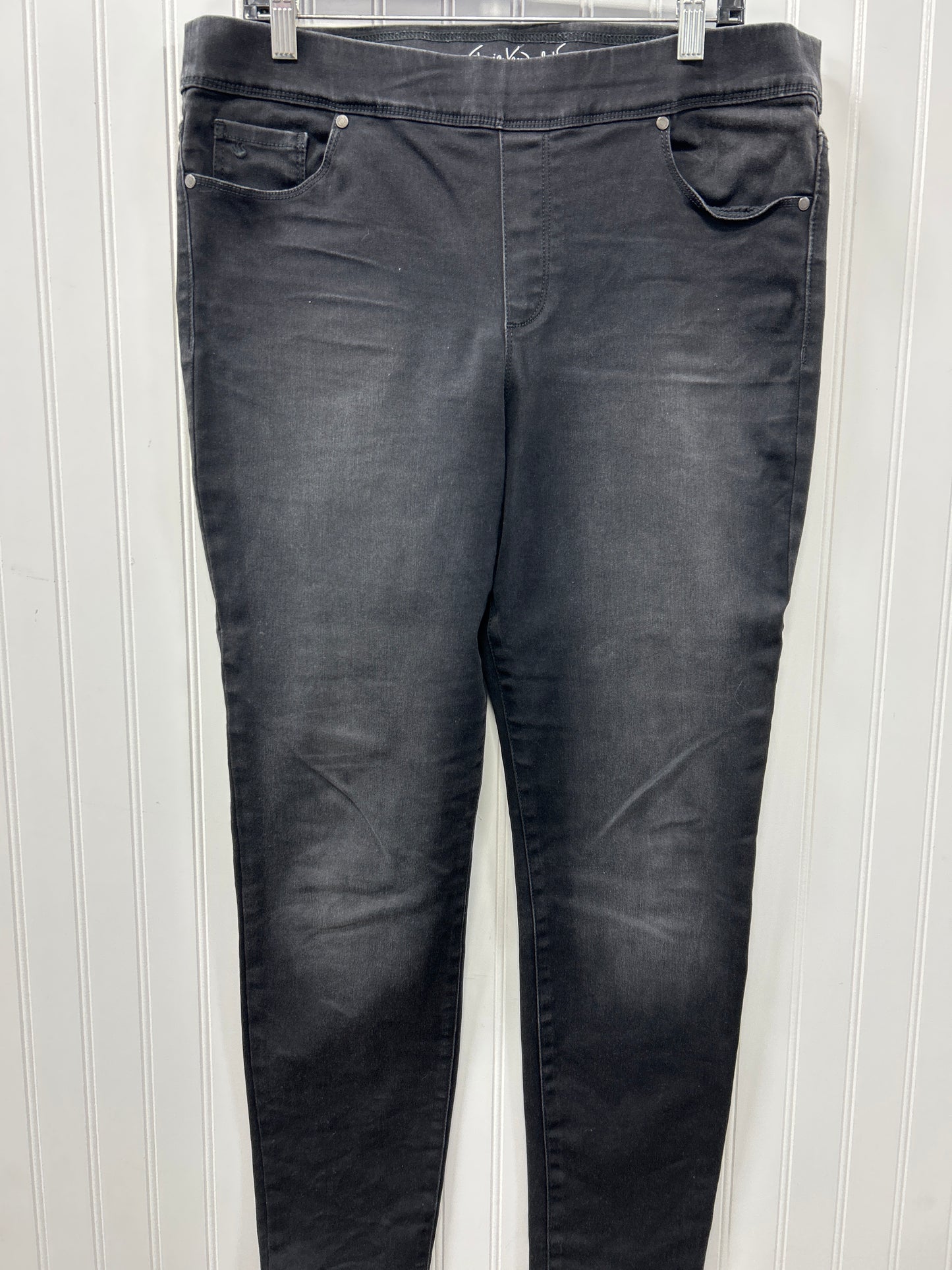 Jeans Skinny By Gloria Vanderbilt In Black Denim, Size:16