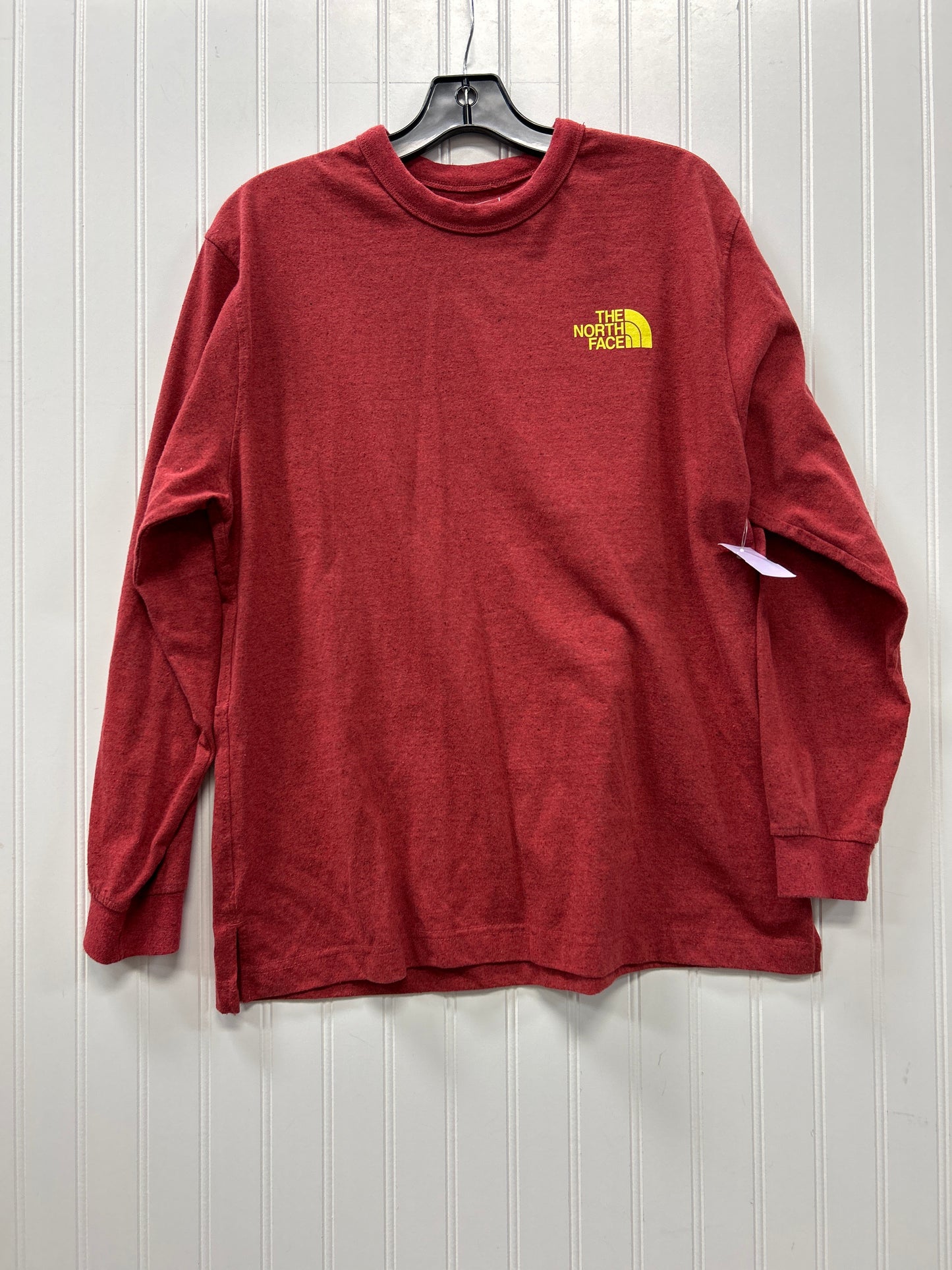 Athletic Top Ls Crewneck By The North Face In Red, Size:L