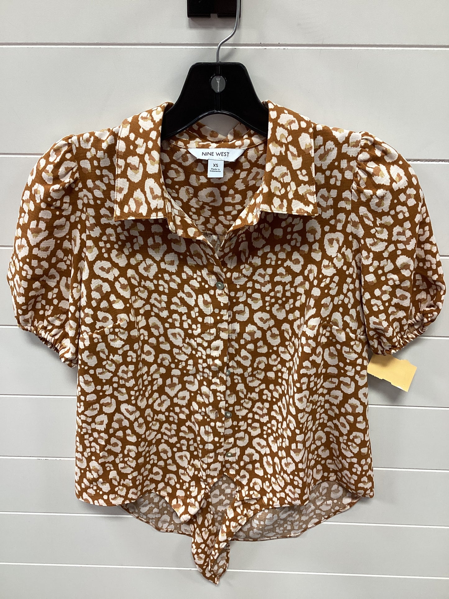 Top Ss By Nine West In Animal Print, Size:Xs