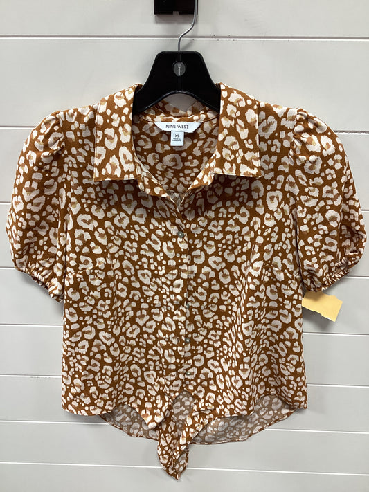 Top Ss By Nine West In Animal Print, Size:Xs