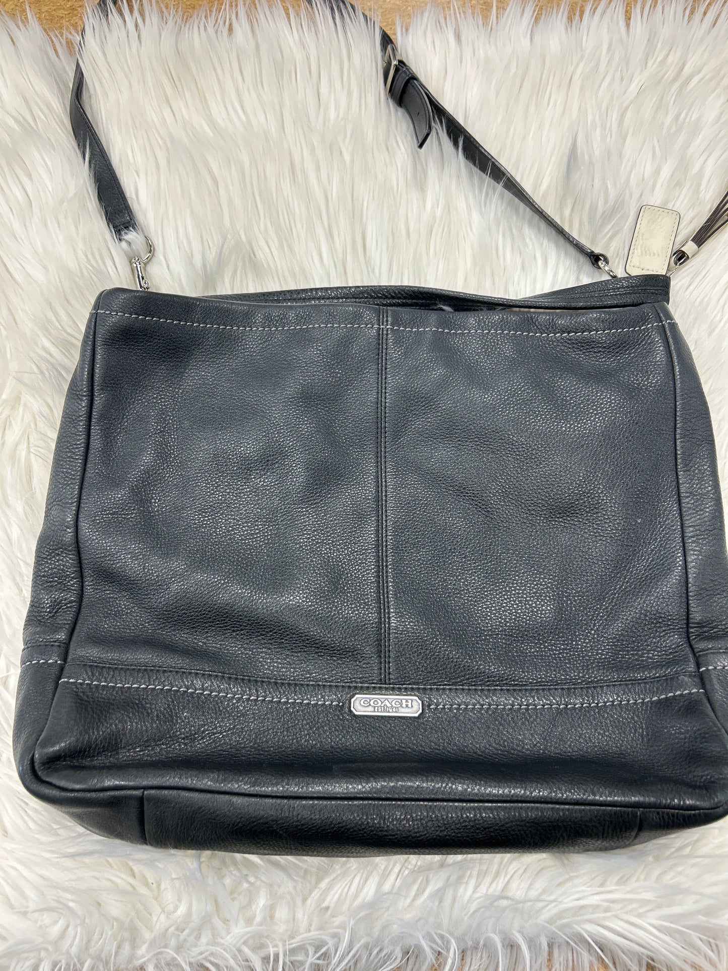 Handbag Designer By Coach In Black, Size:Large
