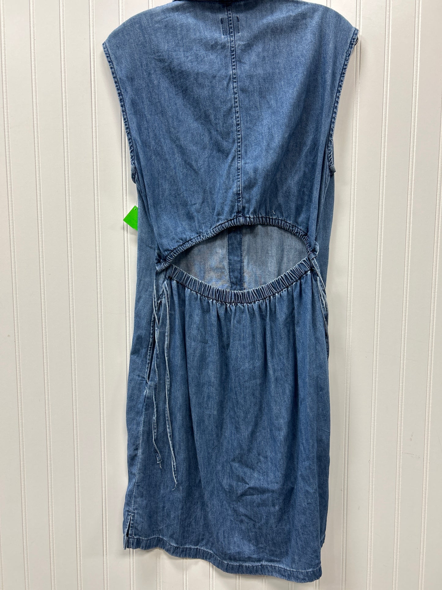 Dress Casual Midi By Gap In Blue Denim, Size:S