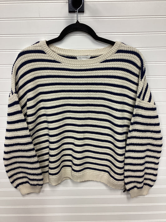 Top Ls By Blu Pepper In Blue & Cream, Size:L