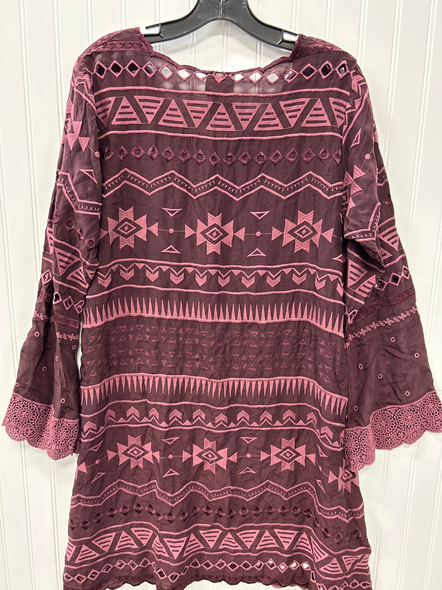 Tunic Ls By Johnny Was In Purple, Size:M