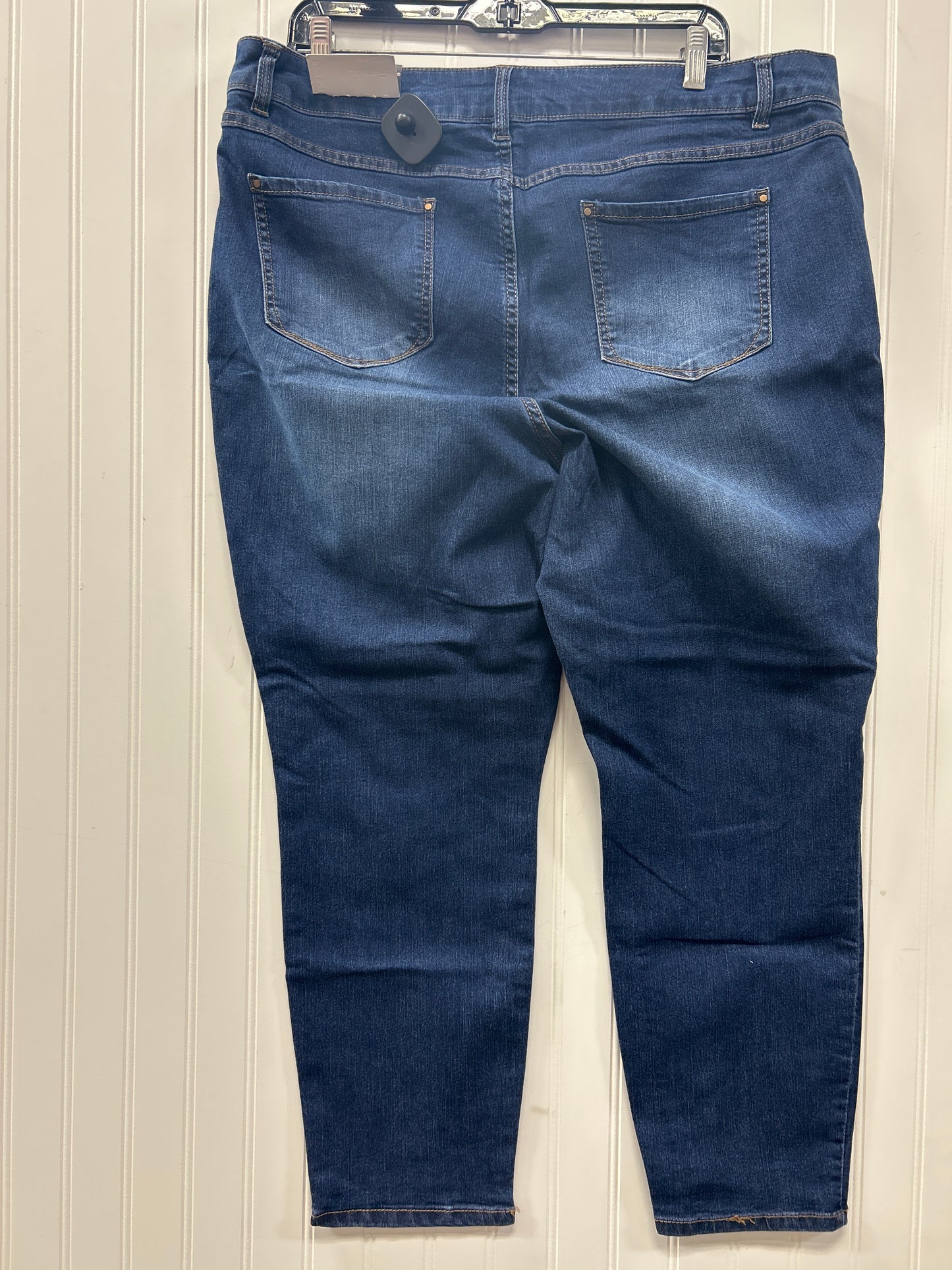 Jeans Skinny By D Jeans In Blue Denim, Size:20 NWT
