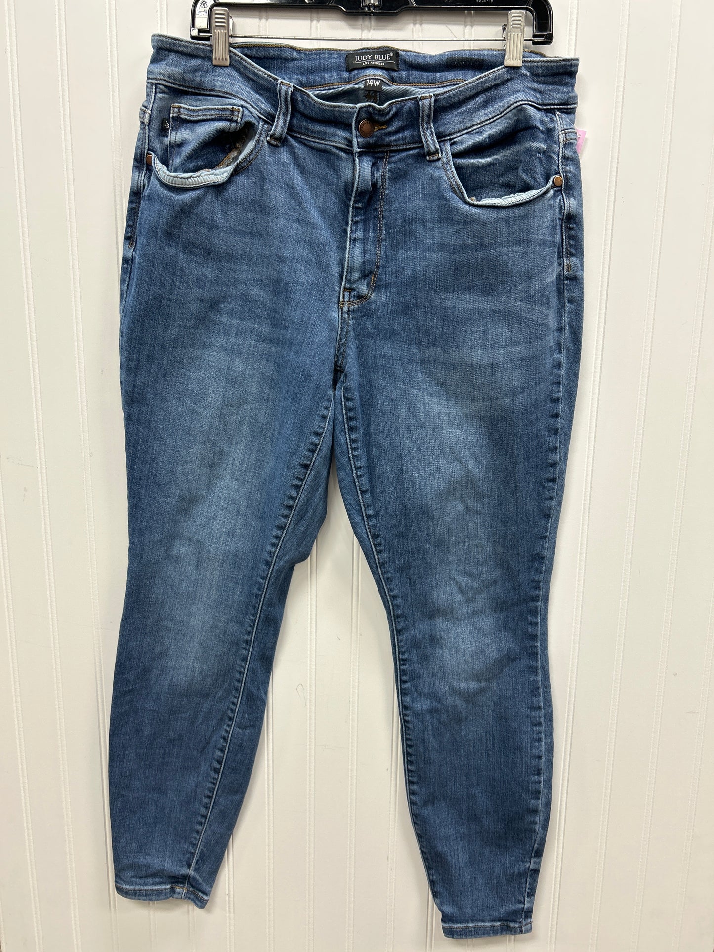 Jeans Skinny By Judy Blue In Blue Denim, Size:14