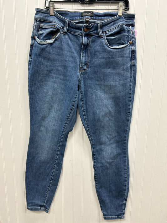 Jeans Skinny By Judy Blue In Blue Denim, Size:14