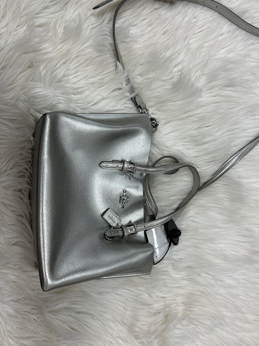 Handbag Designer By Coach In Silver, Size:Medium