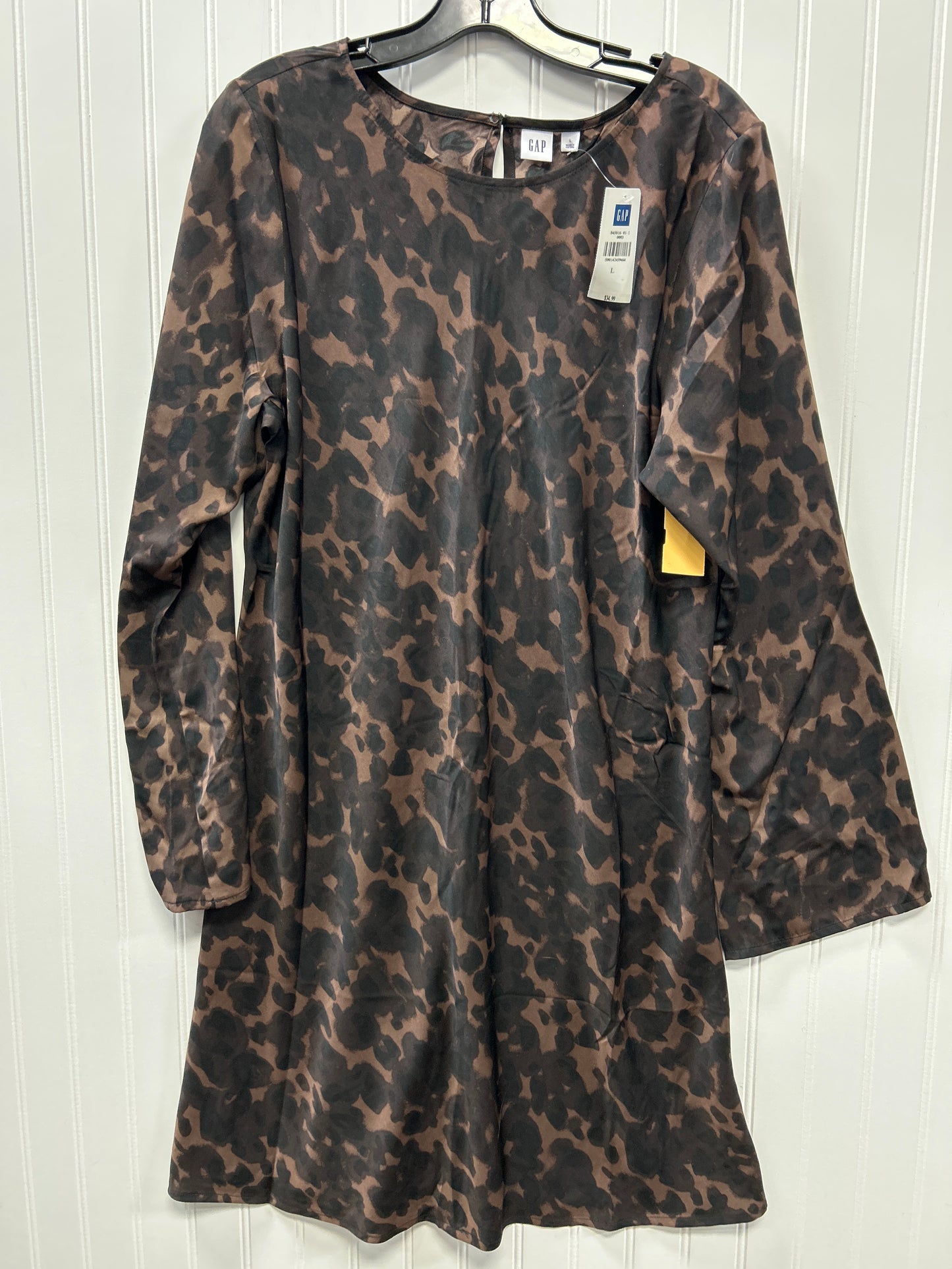 Dress Casual Midi By Gap In Animal Print, Size:L NWT