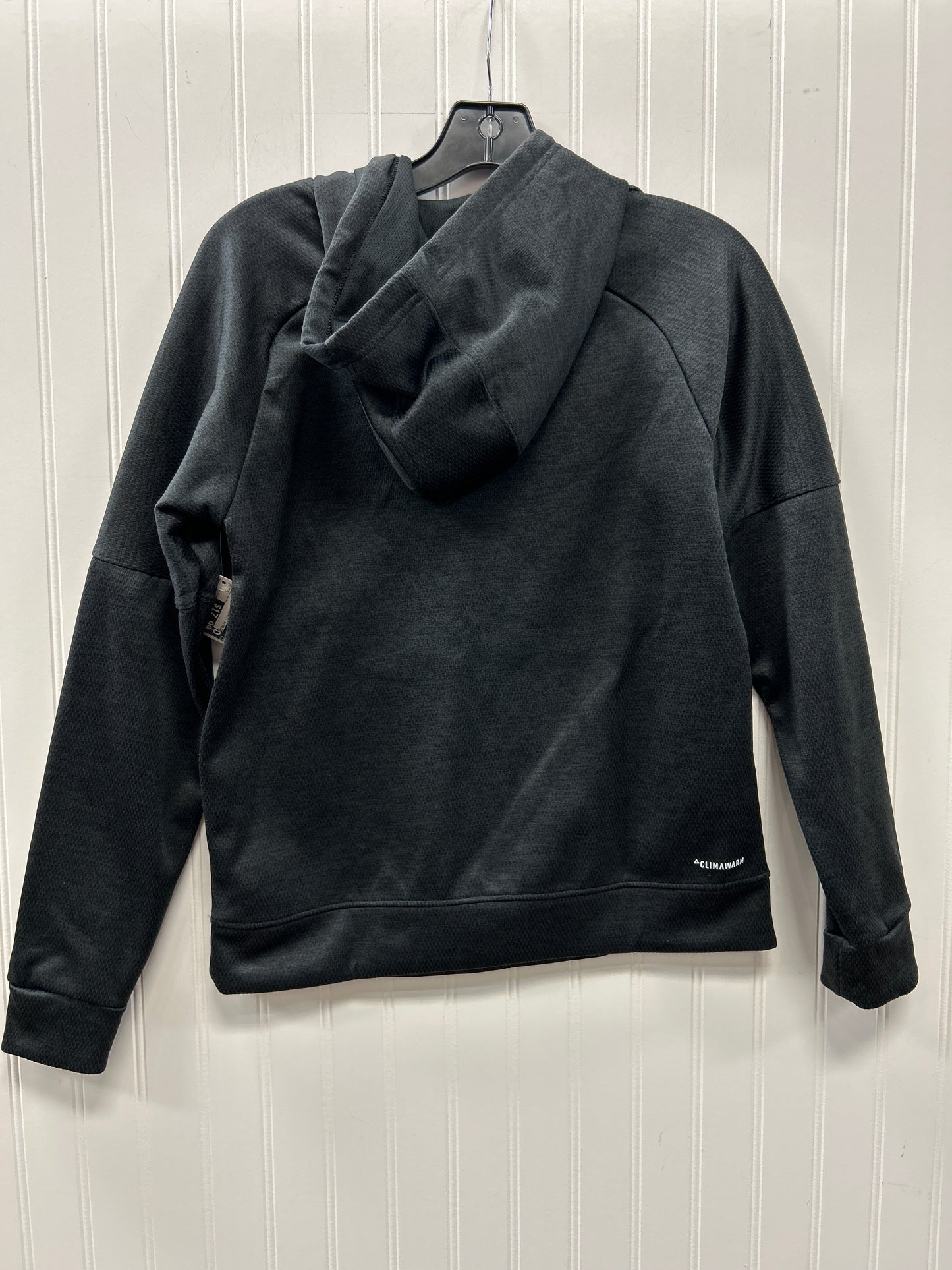 Athletic Sweatshirt Hoodie By Adidas In Grey, Size:S