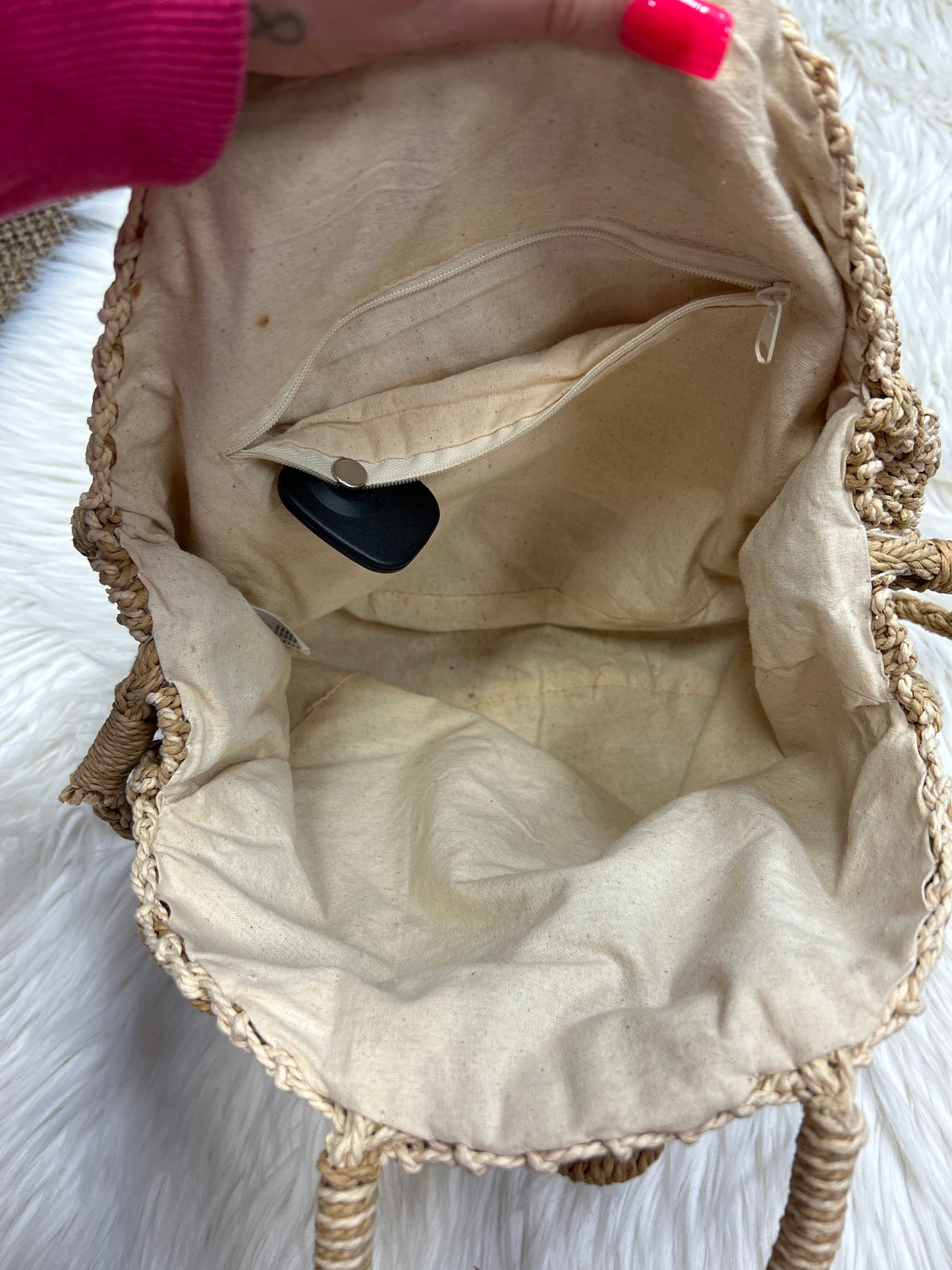 Handbag By Billabong In Cream, Size:Small