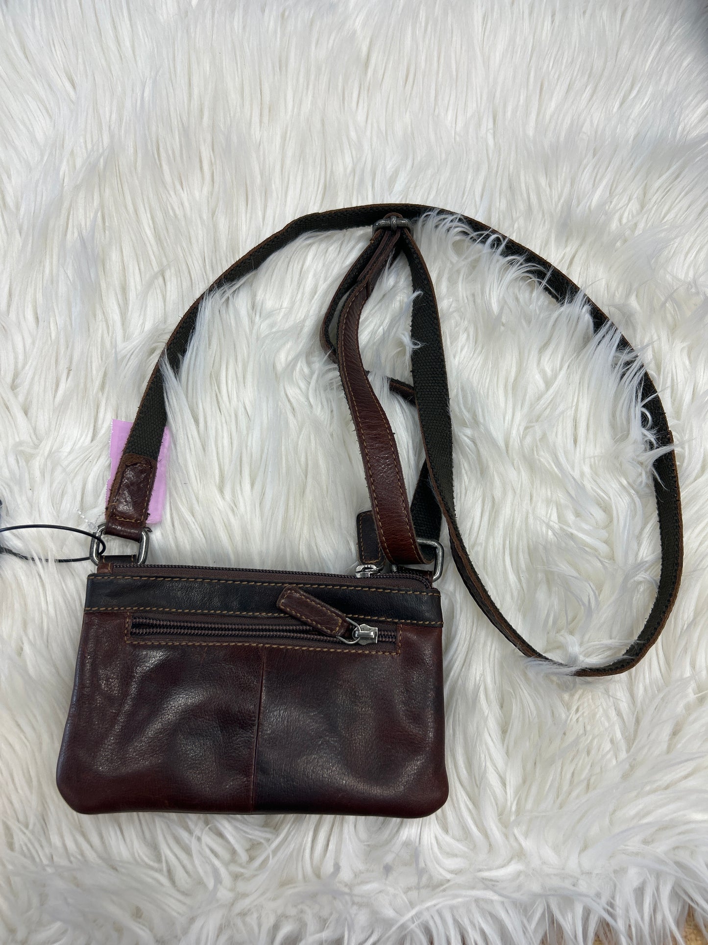 Crossbody Leather By Cmb In Brown, Size:Small