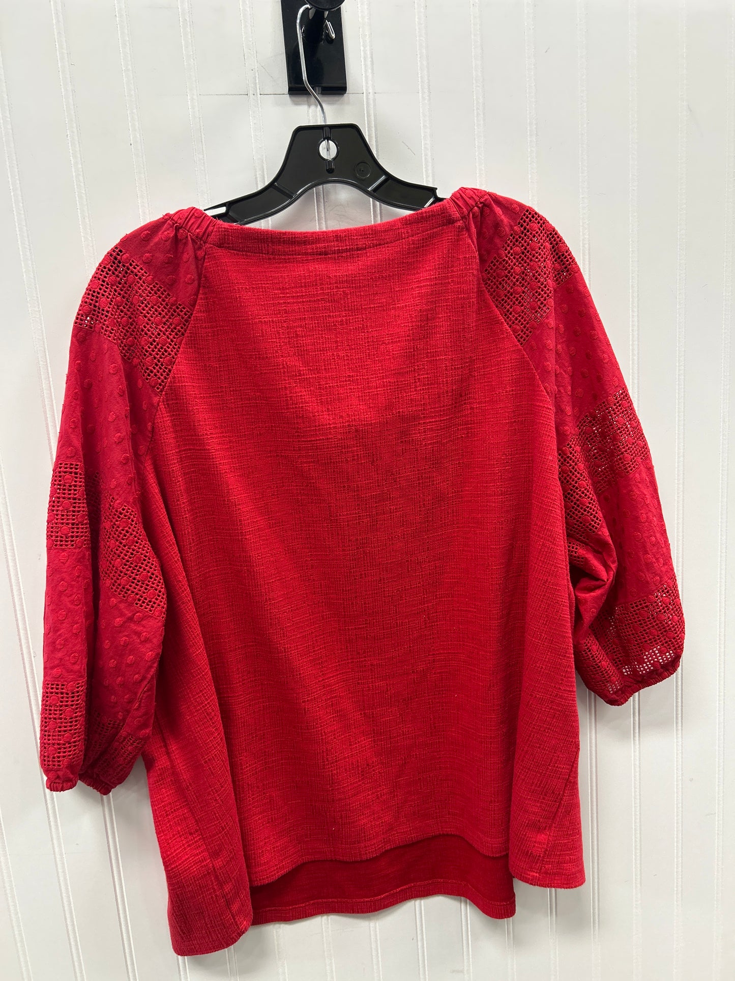 Top Ls By Talbots In Red, Size:3X