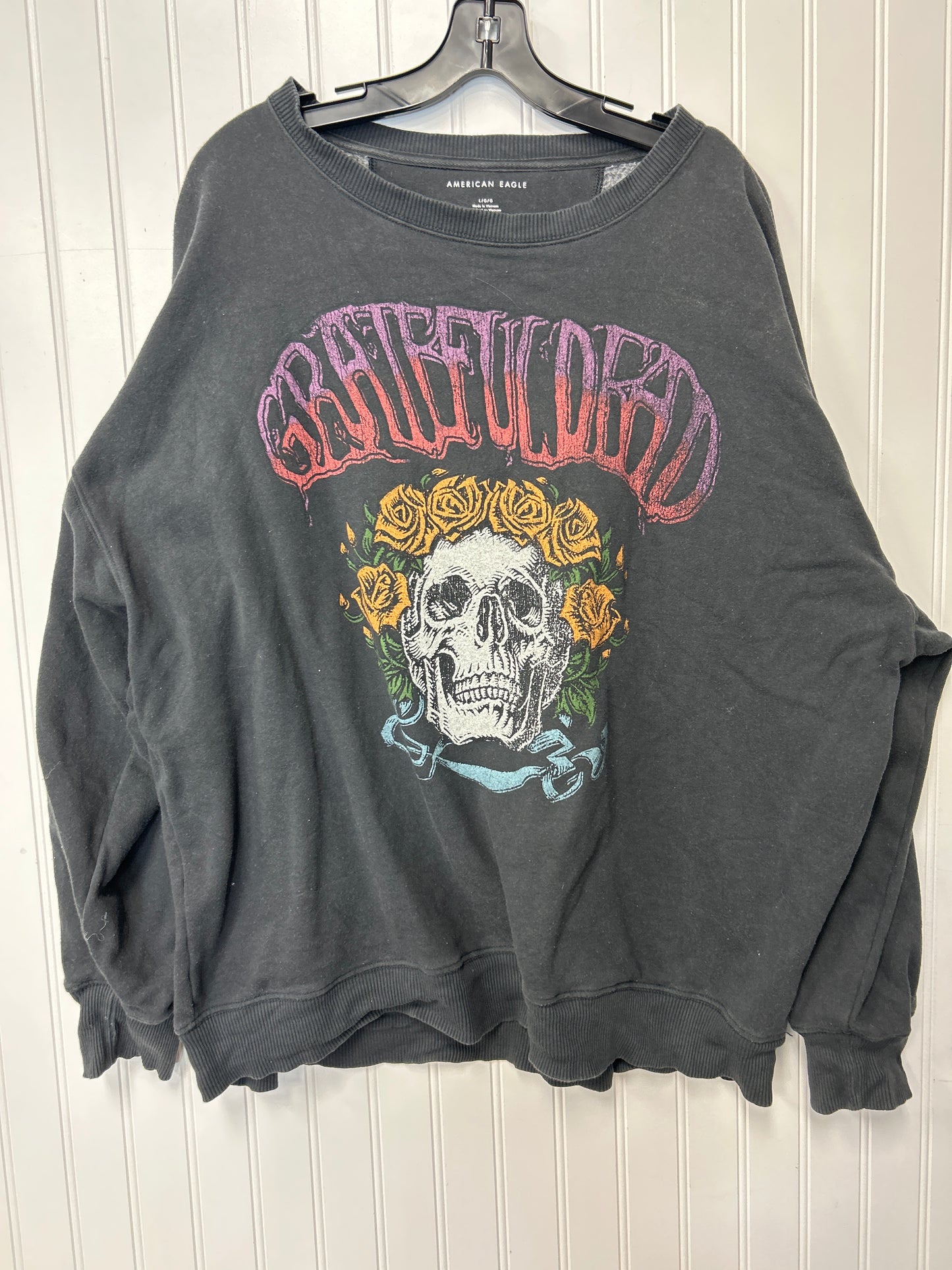 Sweatshirt Crewneck By American Eagle In Grey, Size:L