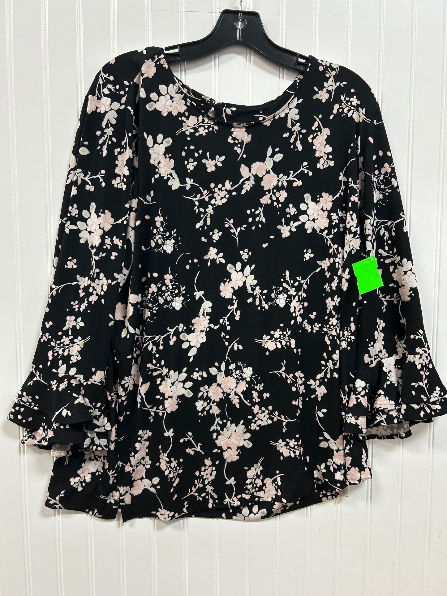Top Ls By Karl Lagerfeld In Black, Size:1X