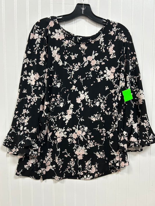 Top Ls By Karl Lagerfeld In Black, Size:1X