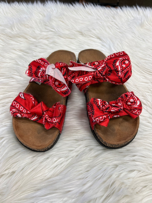 Sandals Flats By Coco And Carmen In Red, Size:10