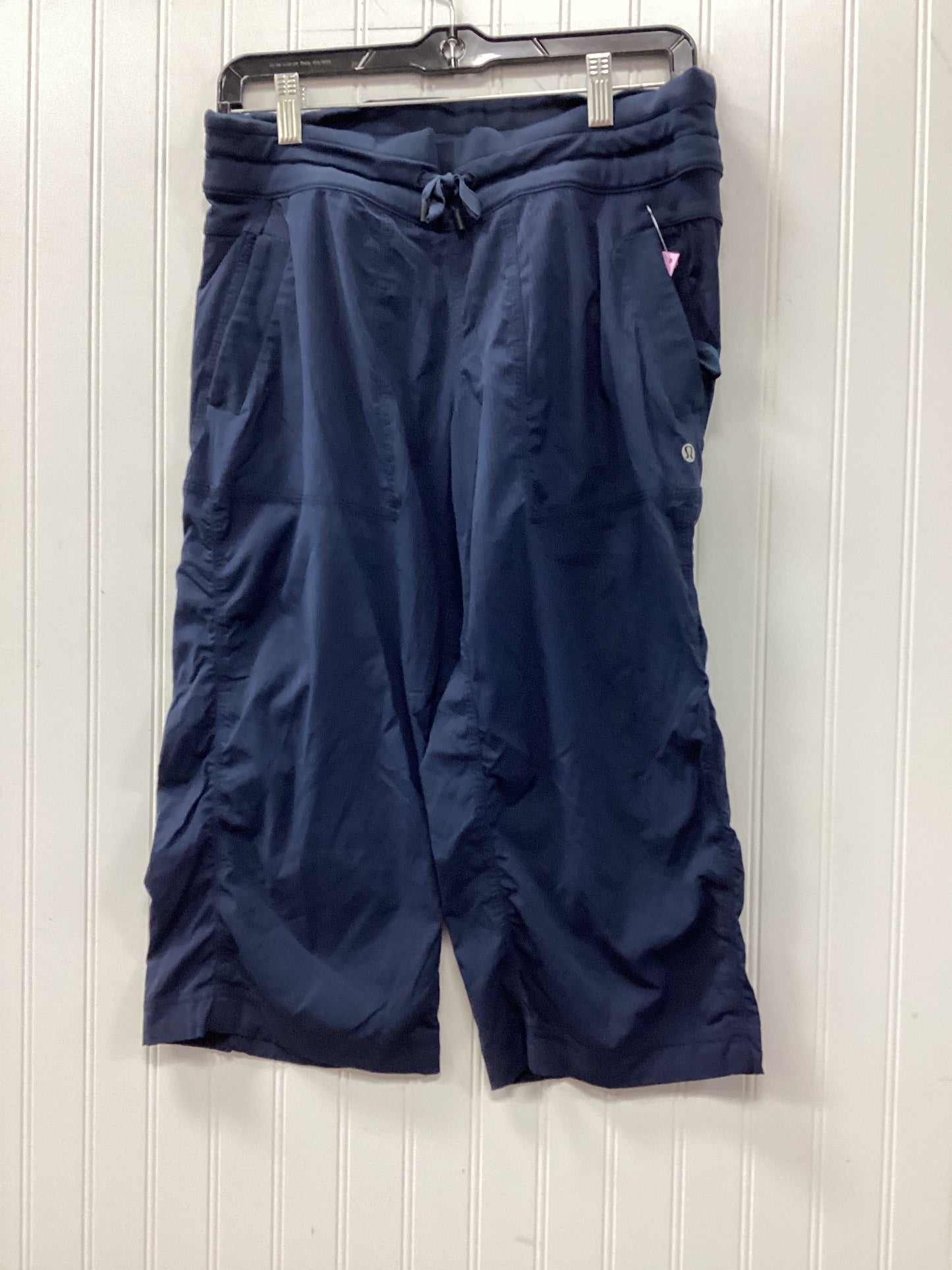 Athletic Capris By Lululemon In Navy, Size:8