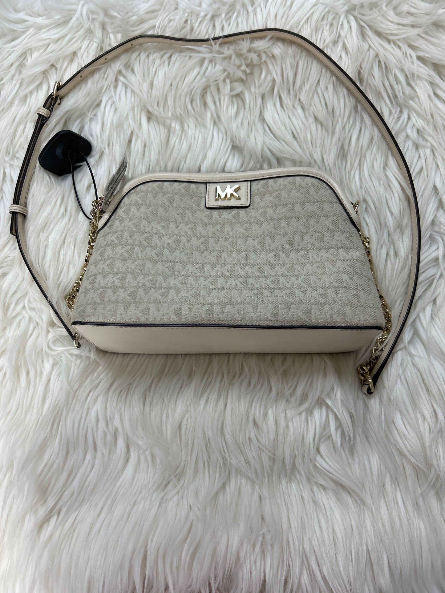 Crossbody Designer By Michael Kors In Cream, Size:Small