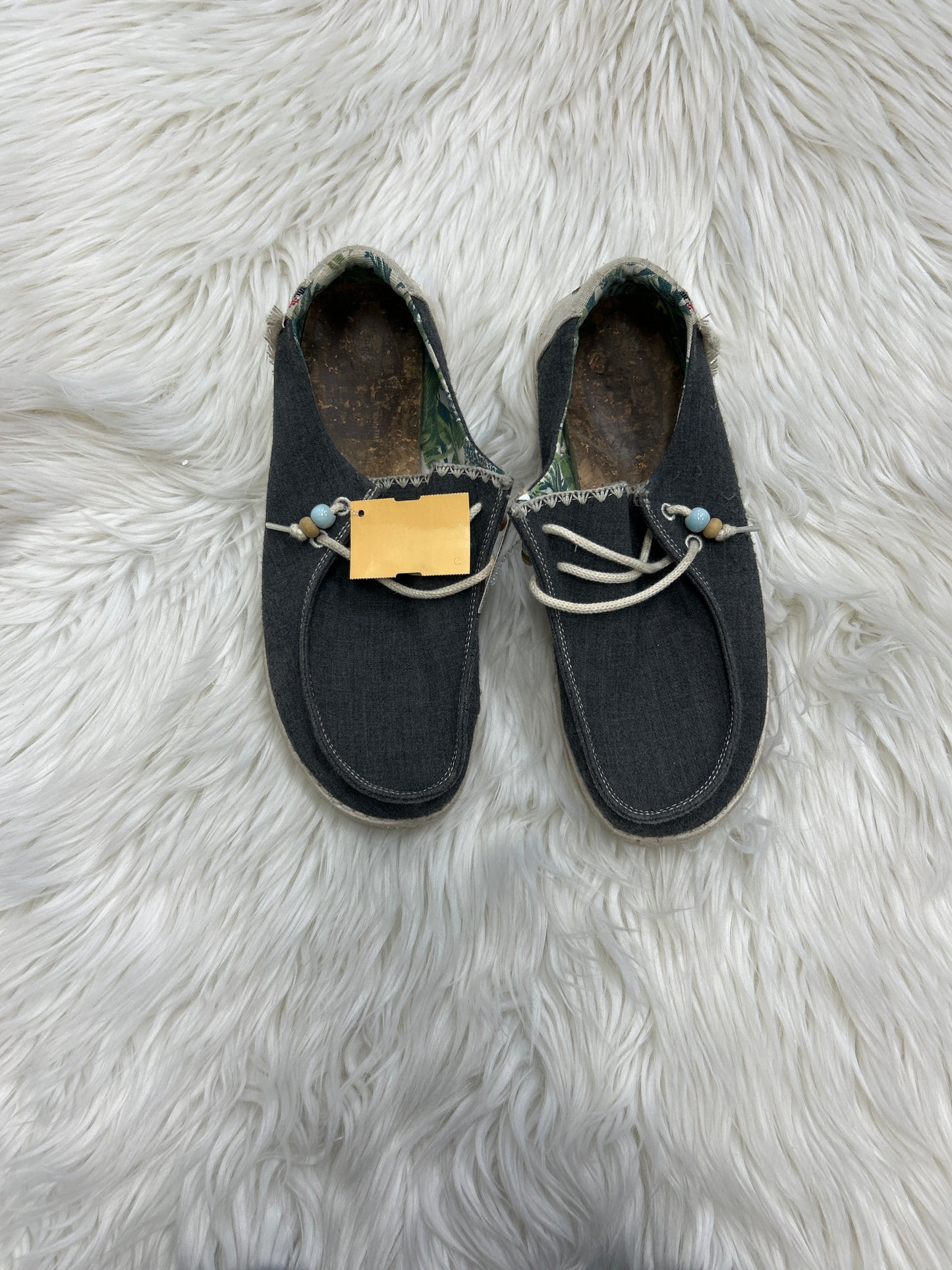 Shoes Flats By Hey Dude In Grey, Size:8