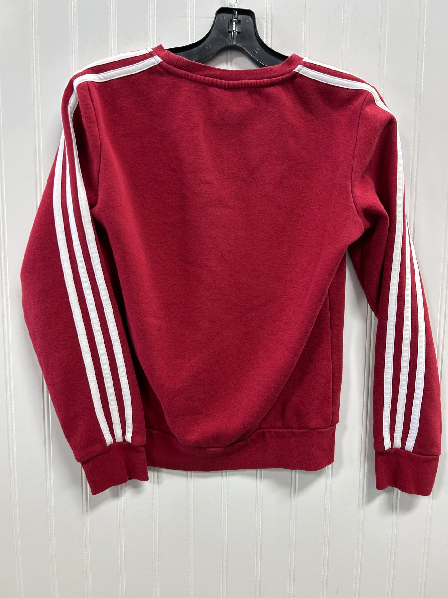 Athletic Top Ls Crewneck By Adidas In Red, Size:Xs