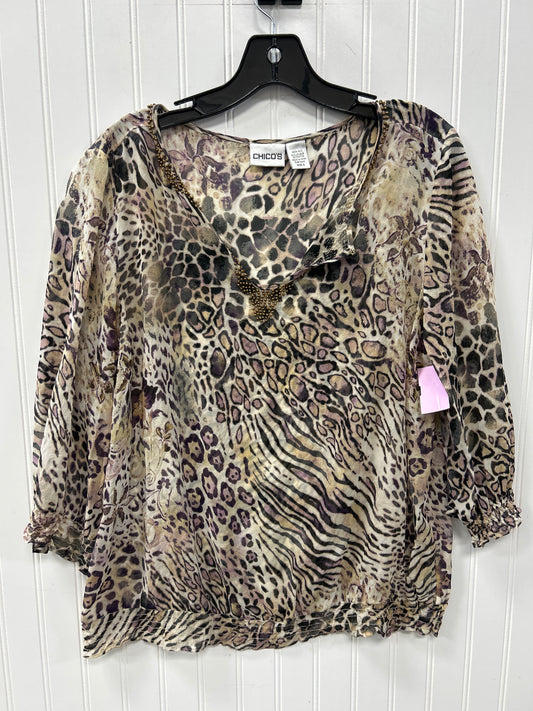 Top Ls By Chicos In Animal Print, Size:M
