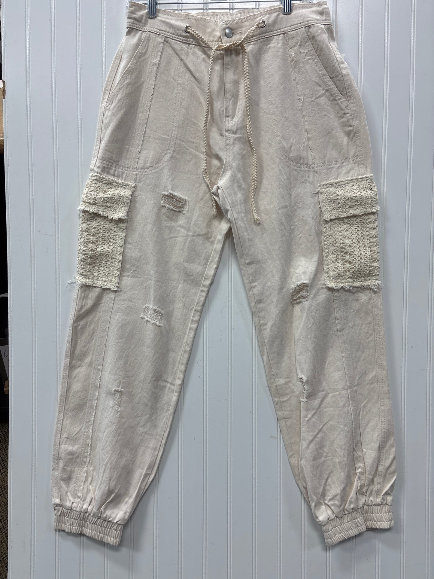 Pants Joggers By Pol In Cream, Size:M