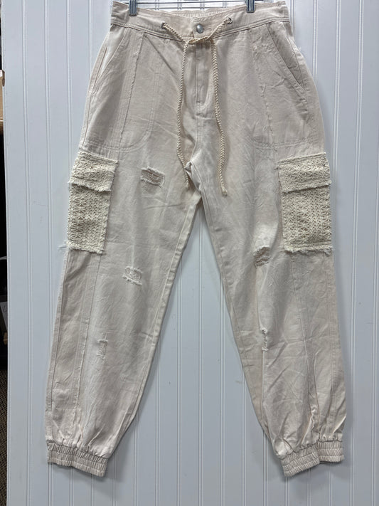 Pants Joggers By Pol In Cream, Size:M