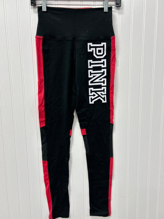Athletic Leggings By Pink In Black & Pink, Size:Xs