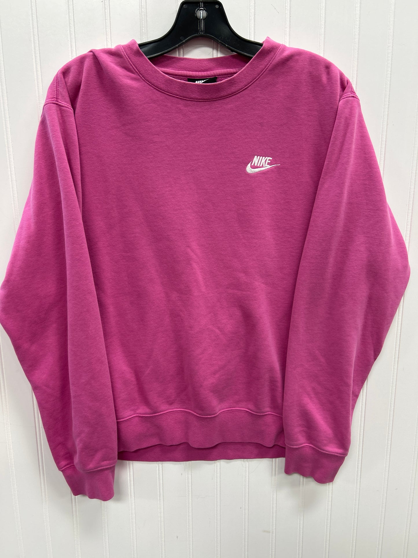 Athletic Sweatshirt Crewneck By Nike In Pink, Size:S