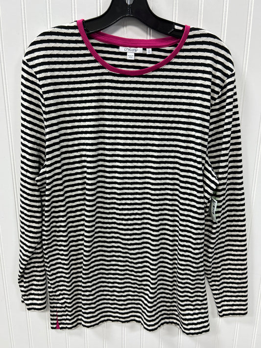Top Ls By Chicos In Black & White, Size:Xl