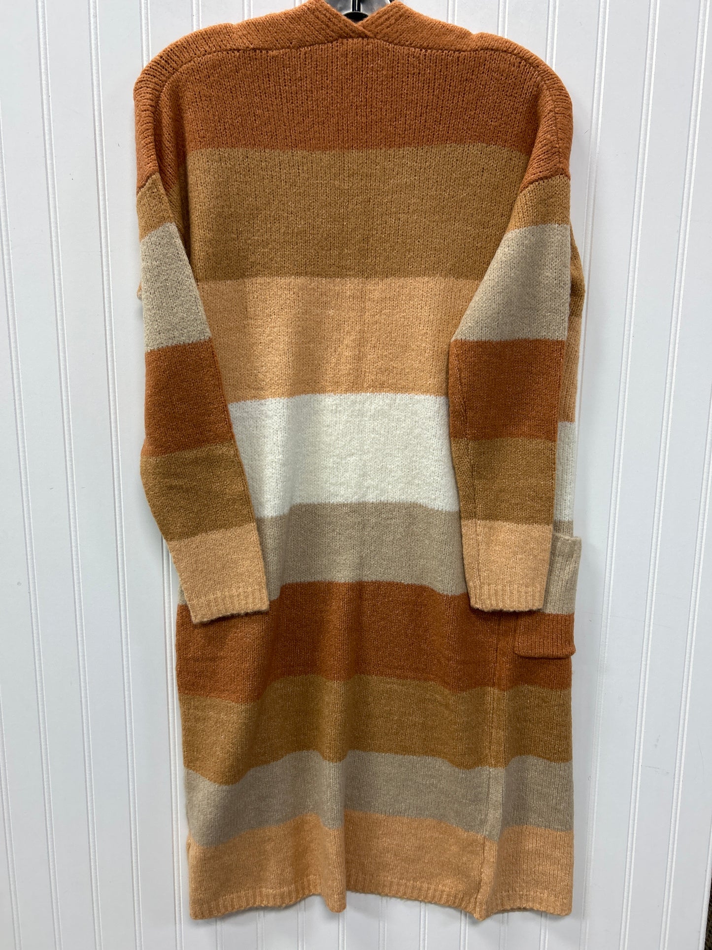 Sweater Cardigan By Freshman In Orange, Size:Xs