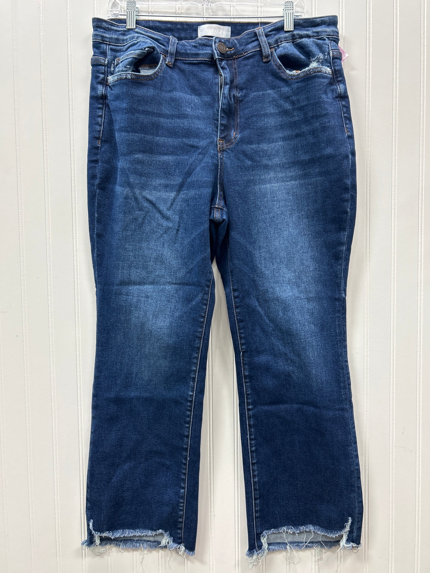 Jeans Straight By Vervet In Blue Denim, Size:14