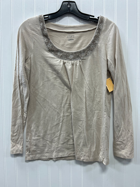 Top Ls By Loft In Tan, Size:L