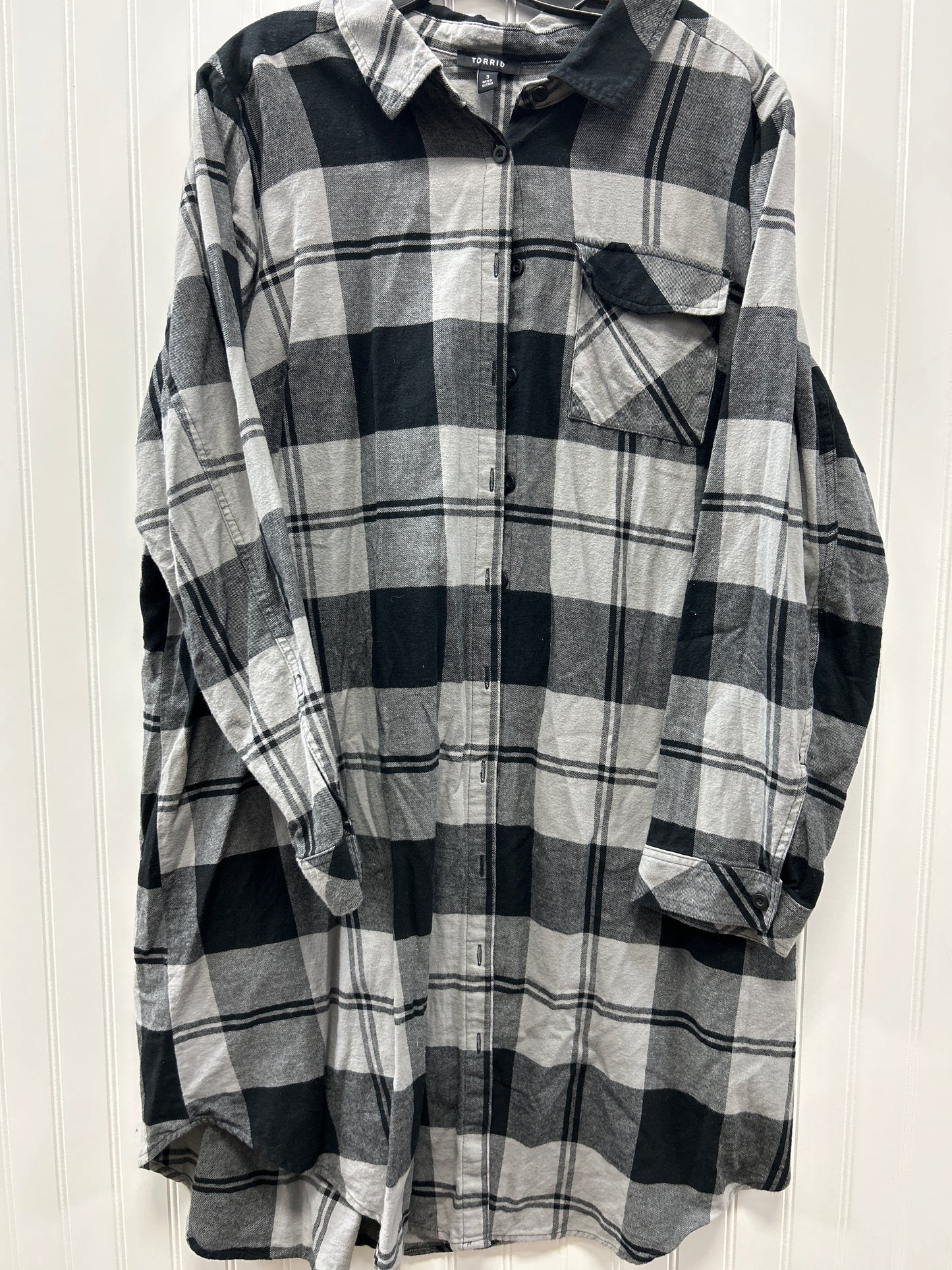 Dress Casual Midi By Torrid In Grey, Size:3